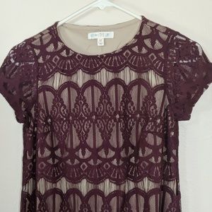 Love Fire Lace Shift Dress